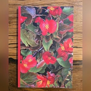 Scarlet Begonias Floral Notebook Journal